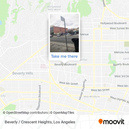 Beverly / Crescent Heights map