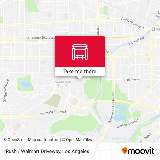 Rush / Walmart Driveway map