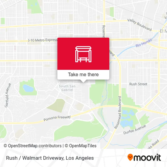Rush / Walmart Driveway map