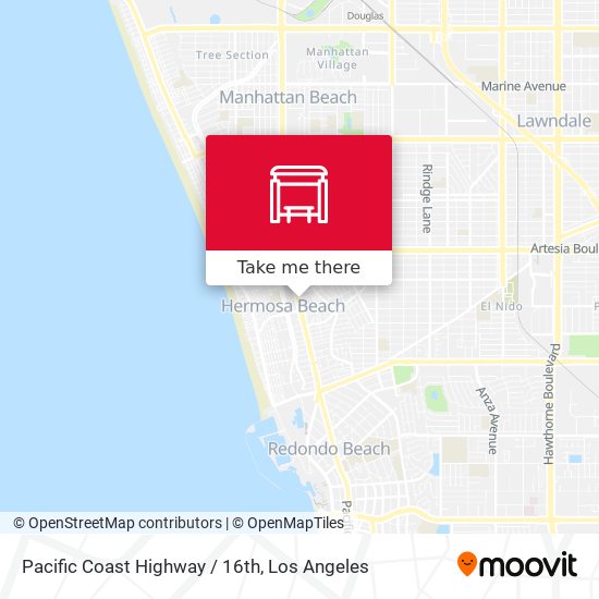 Pacific Coast Highway / 16th map