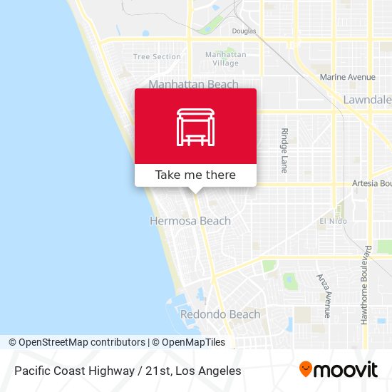 Mapa de Pacific Coast Highway / 21st
