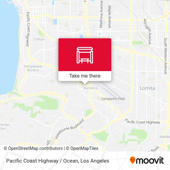 Pacific Coast Highway / Ocean map