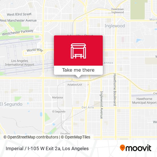 Imperial / I-105 W Exit 2a map