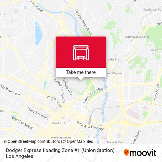 Dodger Express Loading Zone #1 (Union Station) map