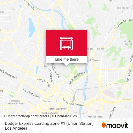 Dodger Express Loading Zone #1 (Union Station) map