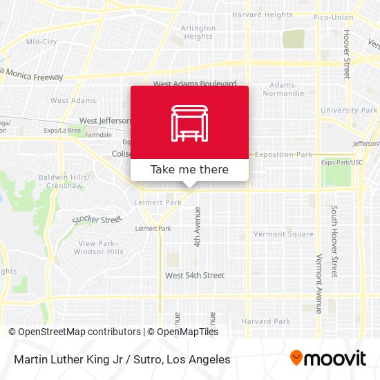 Mapa de Martin Luther King Jr / Sutro