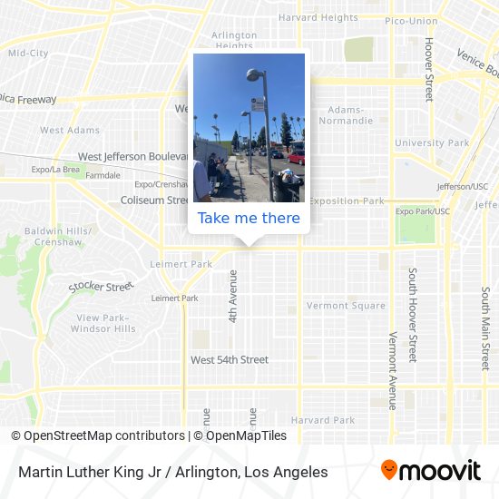 Martin Luther King Jr / Arlington map