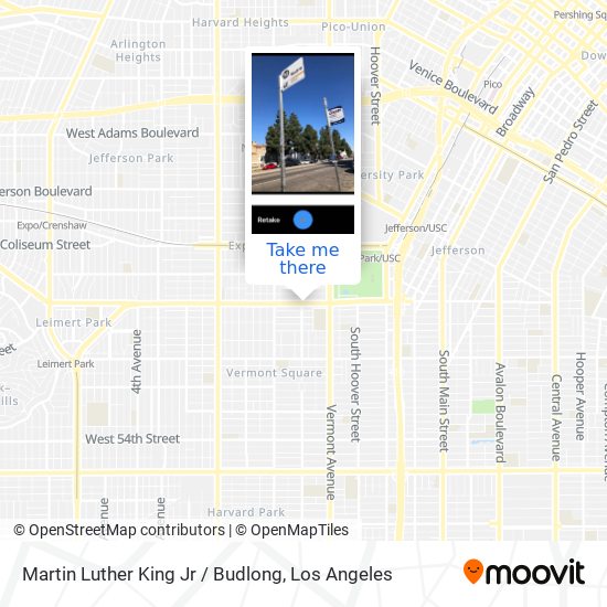 Mapa de Martin Luther King Jr / Budlong