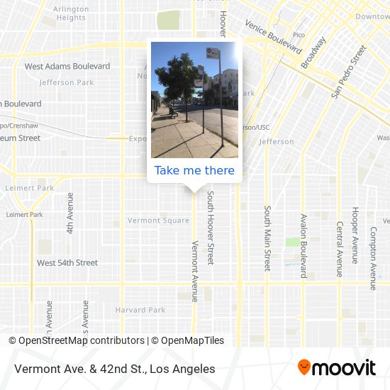 Vermont Ave. & 42nd St. map