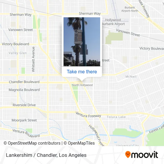 Lankershim / Chandler map