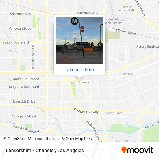 Lankershim / Chandler map