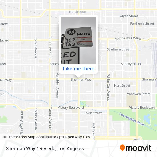 Sherman Way / Reseda map