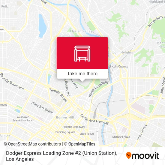 Dodger Express Loading Zone #2 (Union Station) map