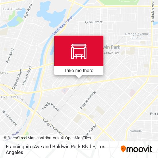 Francisquito Ave and Baldwin Park Blvd E map