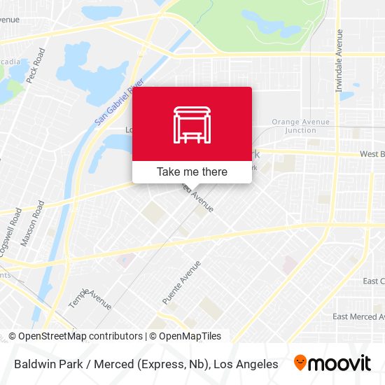 Baldwin Park / Merced (Express, Nb) map