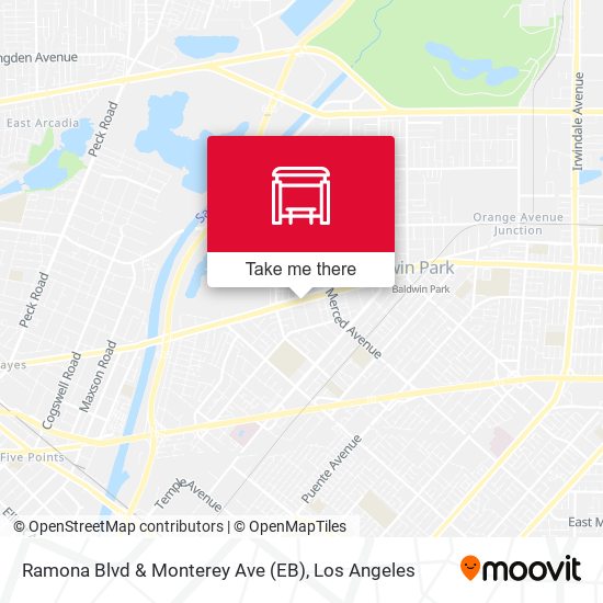 Ramona Blvd & Monterey Ave (EB) map