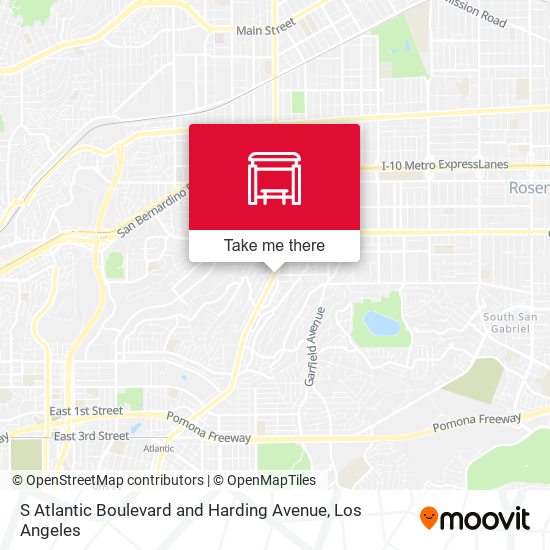 S Atlantic Boulevard and Harding Avenue map