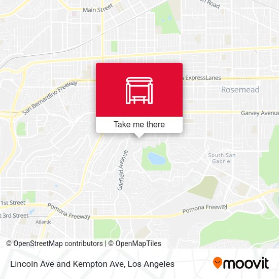 Lincoln Ave and Kempton Ave map