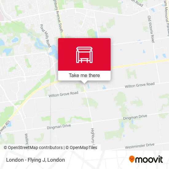 London - Flying J map