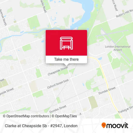 Clarke at Cheapside Sb - #2947 map