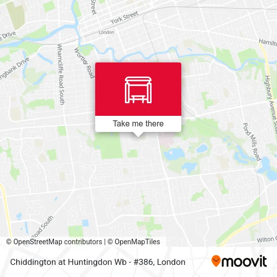 Chiddington at Huntingdon Wb - #386 map