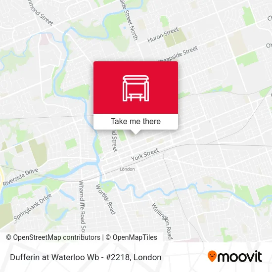 Dufferin at Waterloo Wb - #2218 map