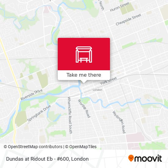 Dundas at Ridout Eb - #600 map