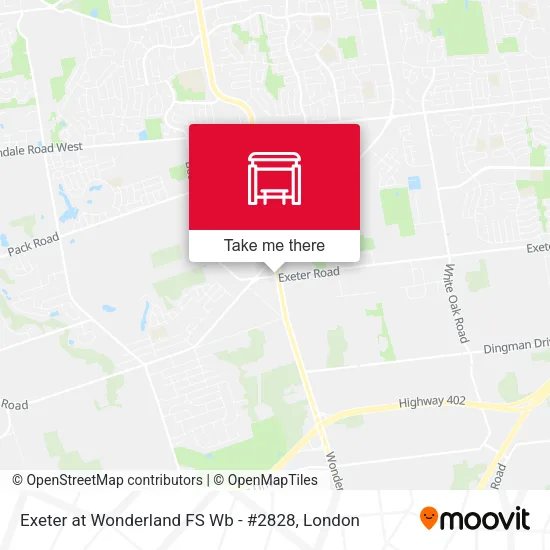Exeter at Wonderland FS Wb - #2828 map