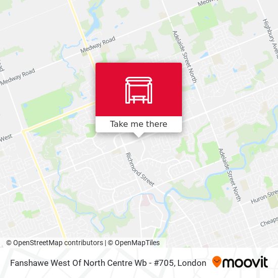 Fanshawe West Of North Centre Wb - #705 map
