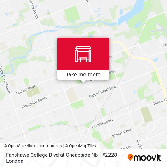 Fanshawe College Blvd at Cheapside Nb - #2228 map