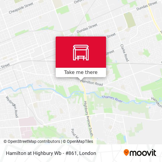 Hamilton at Highbury Wb - #861 map