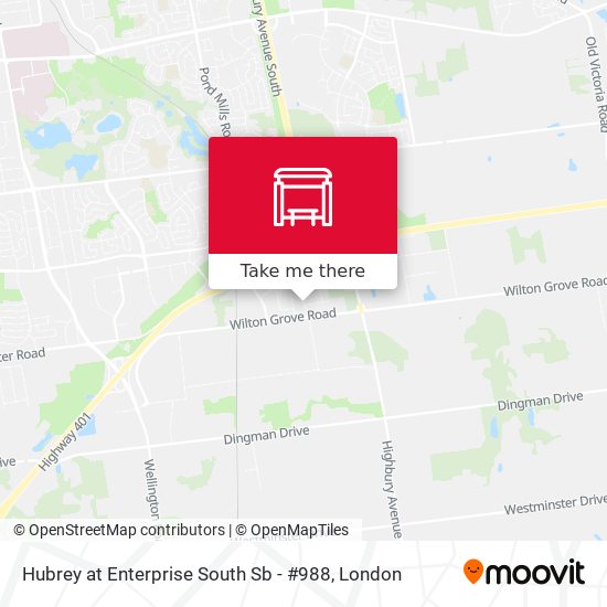 Hubrey at Enterprise South Sb - #988 map