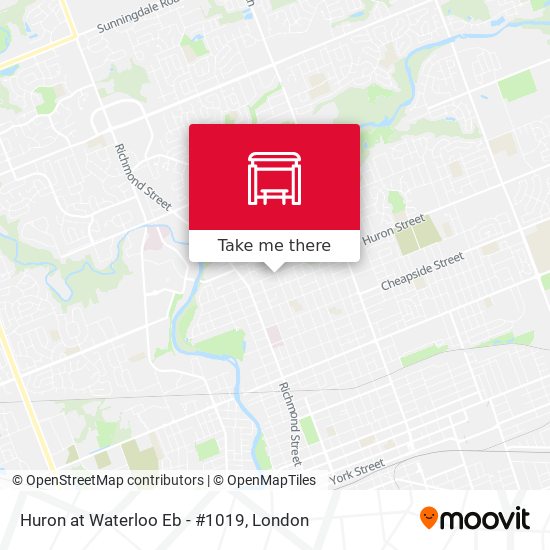 Huron at Waterloo Eb - #1019 map