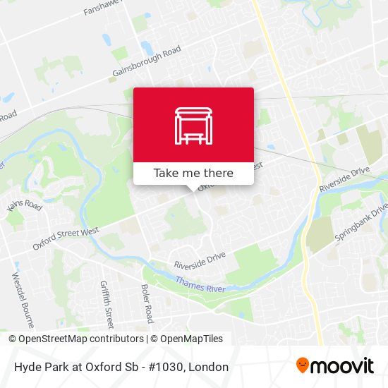 Hyde Park at Oxford Sb - #1030 map