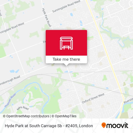Hyde Park at South Carriage Sb - #2405 map
