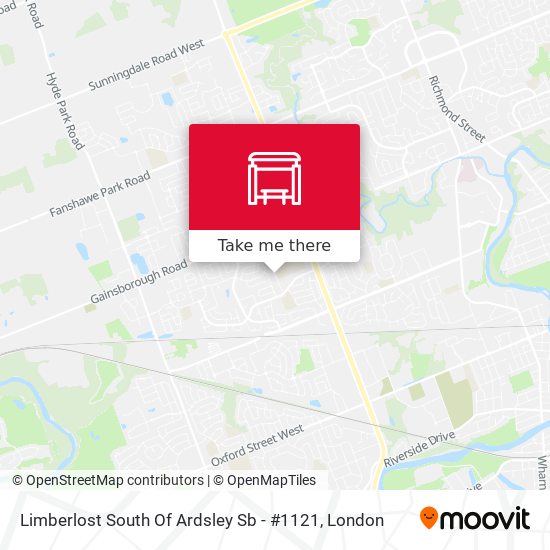 Limberlost South Of Ardsley Sb - #1121 map
