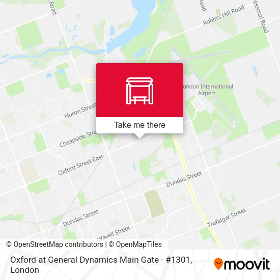 Oxford at General Dynamics Main Gate - #1301 map