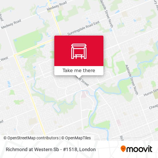 Richmond at Western Sb - #1518 map