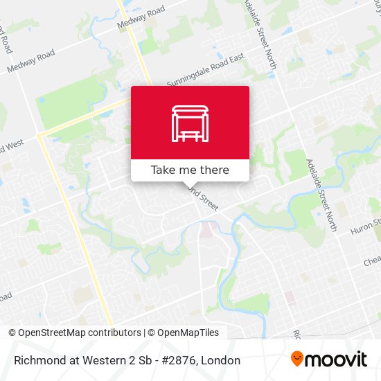 Richmond at Western 2 Sb - #2876 map