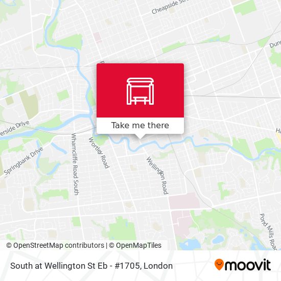 South at Wellington St Eb - #1705 map