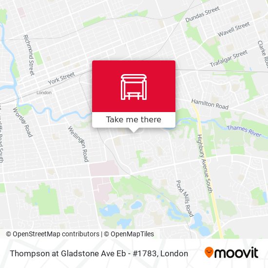 Thompson at Gladstone Ave Eb - #1783 map