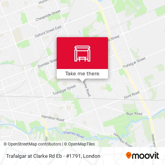 Trafalgar at Clarke Rd Eb - #1791 map