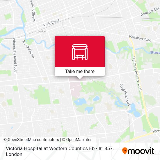 Victoria Hospital at Western Counties Eb - #1857 map