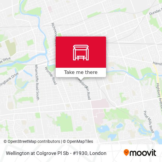 Wellington at Colgrove Pl Sb - #1930 map