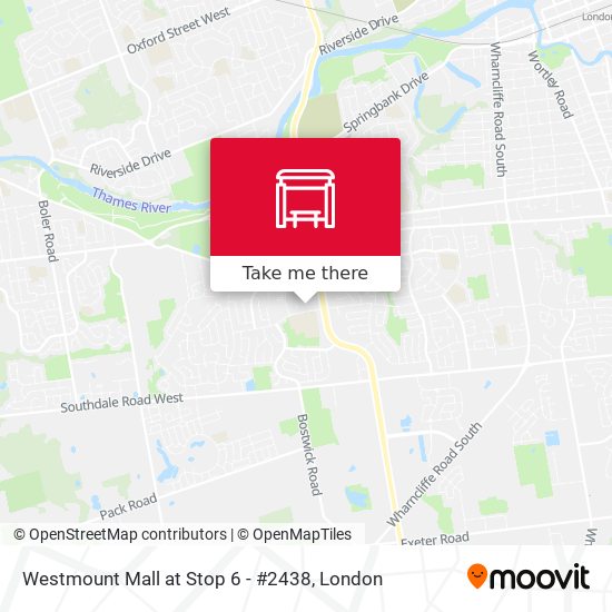 Westmount Mall at Stop 6 - #2438 map