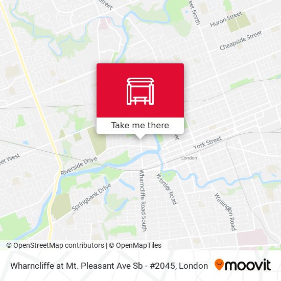 Wharncliffe at Mt. Pleasant Ave Sb - #2045 map