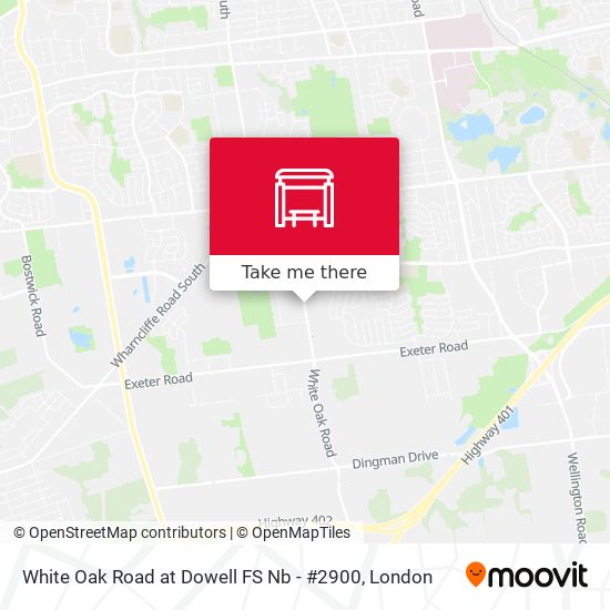 White Oak Road at Dowell FS Nb - #2900 map
