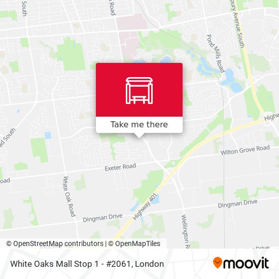 White Oaks Mall Stop 1 - #2061 map