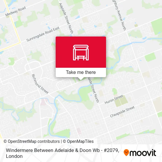 Windermere Between Adelaide & Doon Wb - #2079 map