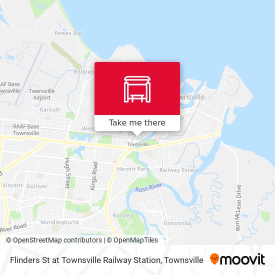 Flinders St at Townsville Railway Station map